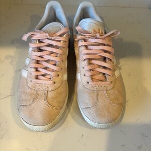 Adidas Beige and Pink Sneakers